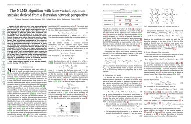 The NLMS algorithm with time-variant optimum stepsize derived from a Bayesian network perspective