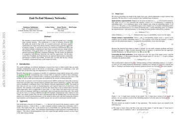 End-To-End Memory Networks
