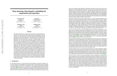 Deep clustering: Discriminative embeddings for segmentation and separation