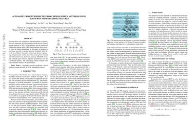 Automatic Prosody Prediction for Chinese Speech Synthesis using BLSTM-RNN and Embedding Features