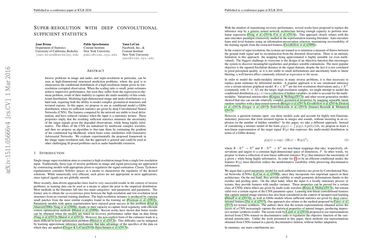 Super-Resolution with Deep Convolutional Sufficient Statistics