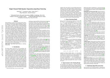 Single-Channel Multi-Speaker Separation using Deep Clustering