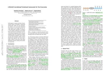 A Hybrid Convolutional Variational Autoencoder for Text Generation
