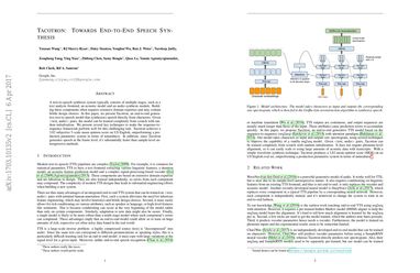 Tacotron: Towards End-to-End Speech Synthesis