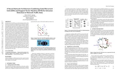 A Neural Network Architecture Combining Gated Recurrent Unit (GRU) and Support Vector Machine (SVM) for Intrusion Detection in Network Traffic Data