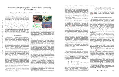 Unsupervised Deep Homography: A Fast and Robust Homography Estimation Model