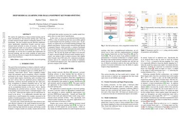 Deep Residual Learning for Small-Footprint Keyword Spotting