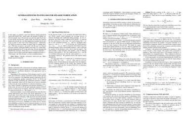 Generalized End-to-End Loss for Speaker Verification