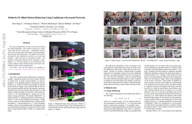 DeblurGAN: Blind Motion Deblurring Using Conditional Adversarial Networks