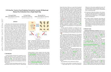 V2V-PoseNet: Voxel-to-Voxel Prediction Network for Accurate 3D Hand and Human Pose Estimation from a Single Depth Map