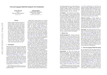 Universal Language Model Fine-tuning for Text Classification