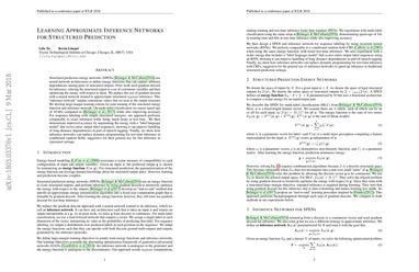 Learning Approximate Inference Networks for Structured Prediction