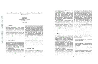 Speech Commands: A Dataset for Limited-Vocabulary Speech Recognition