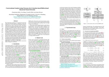 Conversational Analysis using Utterance-level Attention-based Bidirectional Recurrent Neural Networks