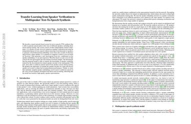 Transfer Learning from Speaker Verification to Multispeaker Text-To-Speech Synthesis