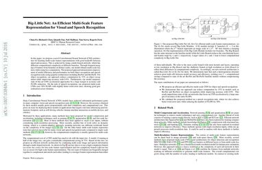 Big-Little Net: An Efficient Multi-Scale Feature Representation for Visual and Speech Recognition