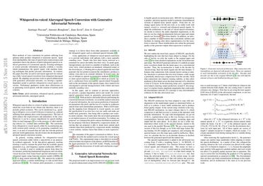 Whispered-to-voiced Alaryngeal Speech Conversion with Generative Adversarial Networks