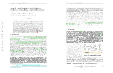 Near-Optimal Representation Learning for Hierarchical Reinforcement Learning