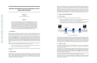 Real-time 2D Multi-Person Pose Estimation on CPU: Lightweight OpenPose