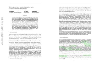 Neural separation of observed and unobserved distributions