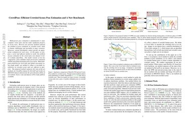 CrowdPose: Efficient Crowded Scenes Pose Estimation and A New Benchmark