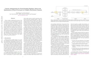 Content Authentication for Neural Imaging Pipelines: End-to-end Optimization of Photo Provenance in Complex Distribution Channels