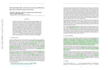 Transformer-XL: Attentive Language Models Beyond a Fixed-Length Context