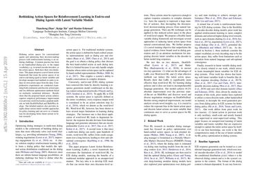 Rethinking Action Spaces for Reinforcement Learning in End-to-end Dialog Agents with Latent Variable Models