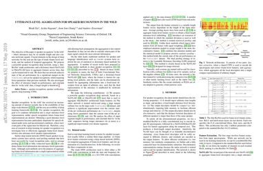 Utterance-level Aggregation For Speaker Recognition In The Wild