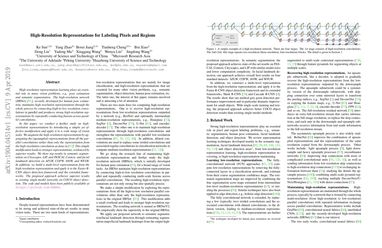 High-Resolution Representations for Labeling Pixels and Regions