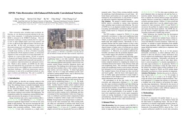 EDVR: Video Restoration with Enhanced Deformable Convolutional Networks