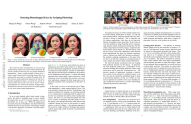 Detecting Photoshopped Faces by Scripting Photoshop