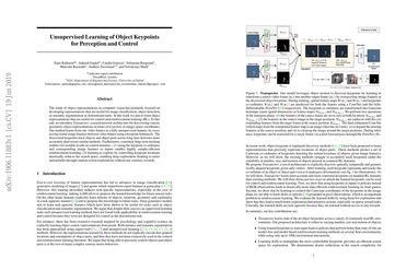 Unsupervised Learning of Object Keypoints for Perception and Control