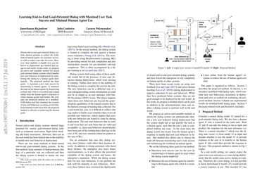 Learning End-to-End Goal-Oriented Dialog with Maximal User Task Success and Minimal Human Agent Use