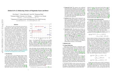 DeblurGAN-v2: Deblurring (Orders-of-Magnitude) Faster and Better