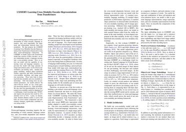 LXMERT: Learning Cross-Modality Encoder Representations from Transformers