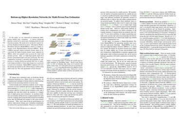 HigherHRNet: Scale-Aware Representation Learning for Bottom-Up Human Pose Estimation