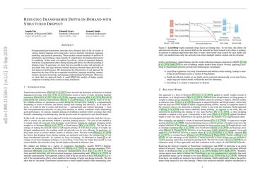 Reducing Transformer Depth on Demand with Structured Dropout