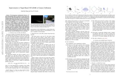 Improvements to Target-Based 3D LiDAR to Camera Calibration