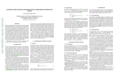 Generative Pre-Training for Speech with Autoregressive Predictive Coding