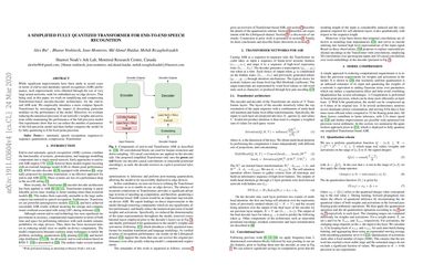 A Simplified Fully Quantized Transformer for End-to-end Speech Recognition