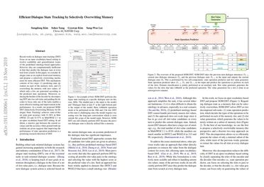 Efficient Dialogue State Tracking by Selectively Overwriting Memory
