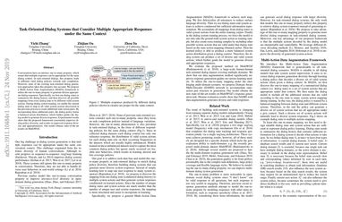 Task-Oriented Dialog Systems that Consider Multiple Appropriate Responses under the Same Context