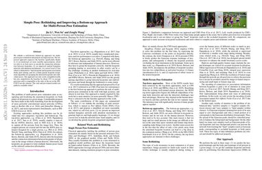 Simple Pose: Rethinking and Improving a Bottom-up Approach for Multi-Person Pose Estimation