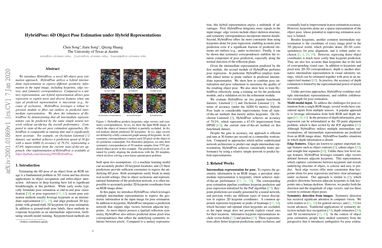 HybridPose: 6D Object Pose Estimation under Hybrid Representations