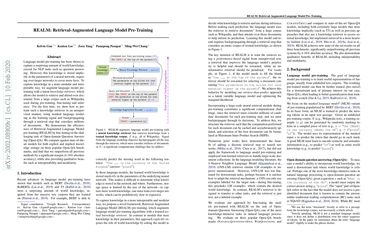 REALM: Retrieval-Augmented Language Model Pre-Training