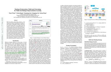 Masking Orchestration: Multi-task Pretraining for Multi-role Dialogue Representation Learning