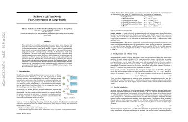 ReZero is All You Need: Fast Convergence at Large Depth
