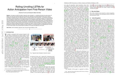 Rolling-Unrolling LSTMs for Action Anticipation from First-Person Video