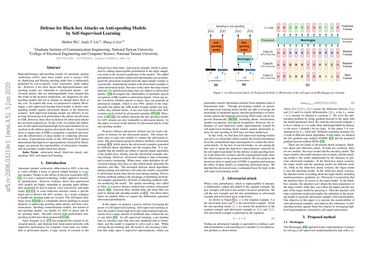 Defense for Black-box Attacks on Anti-spoofing Models by Self-Supervised Learning
